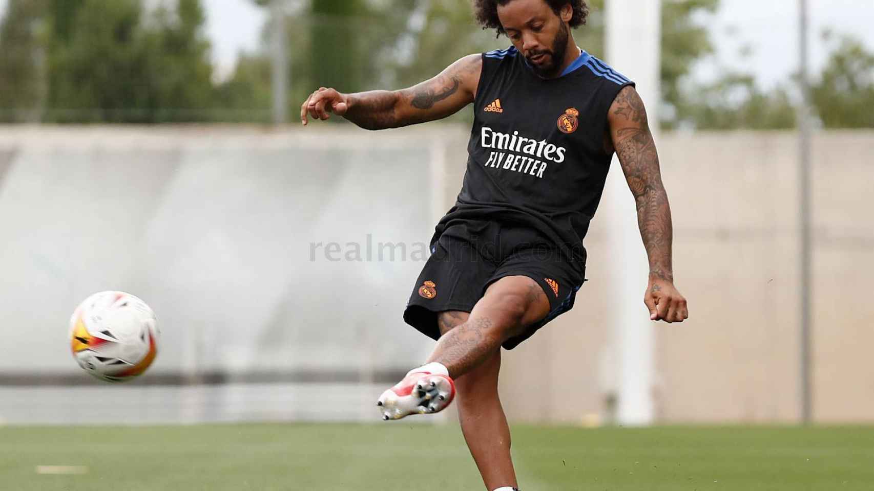 Marcelo durante el entrenamiento
