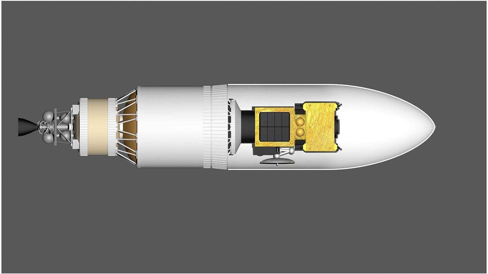 Parte del cohete que impactaría contra el asteroide