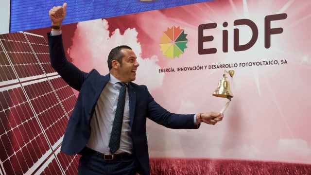 El consejero delegado de EiDF, Fernando Romero, el día en que debutó en el mercado de valores BME Growth el 7 de julio de 2021.