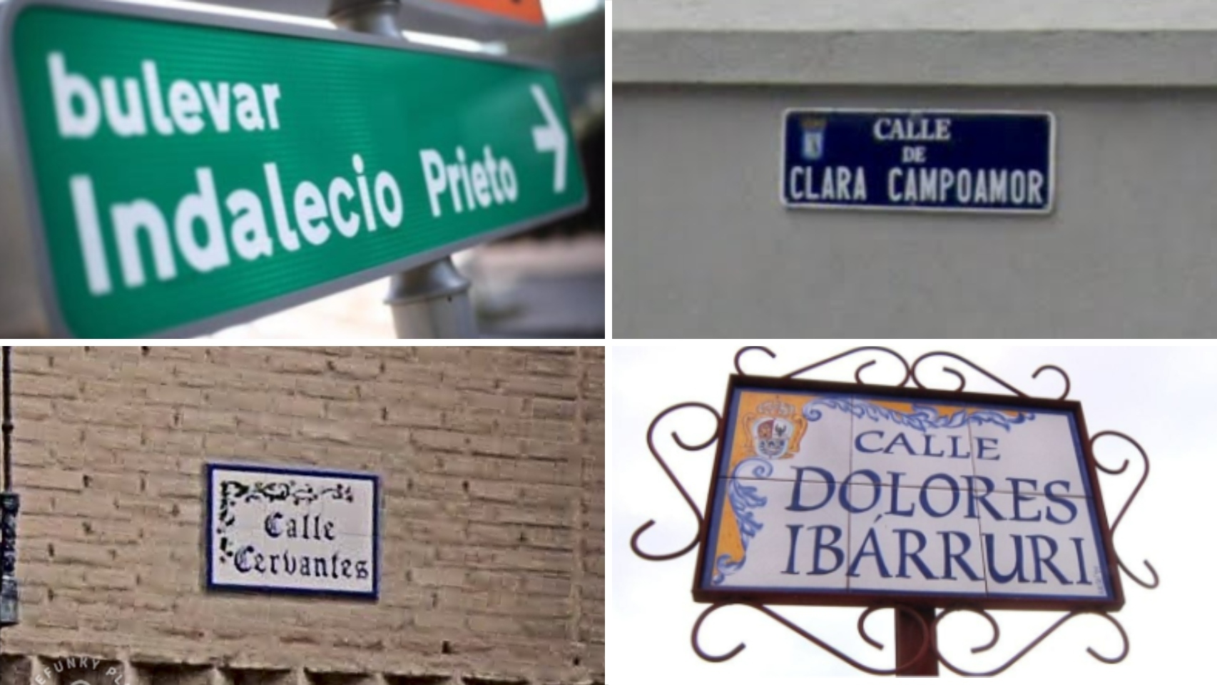 Diferentes calles de España.