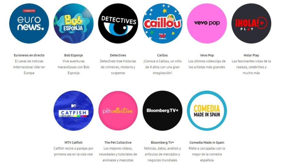 Samsung TV Plus canales