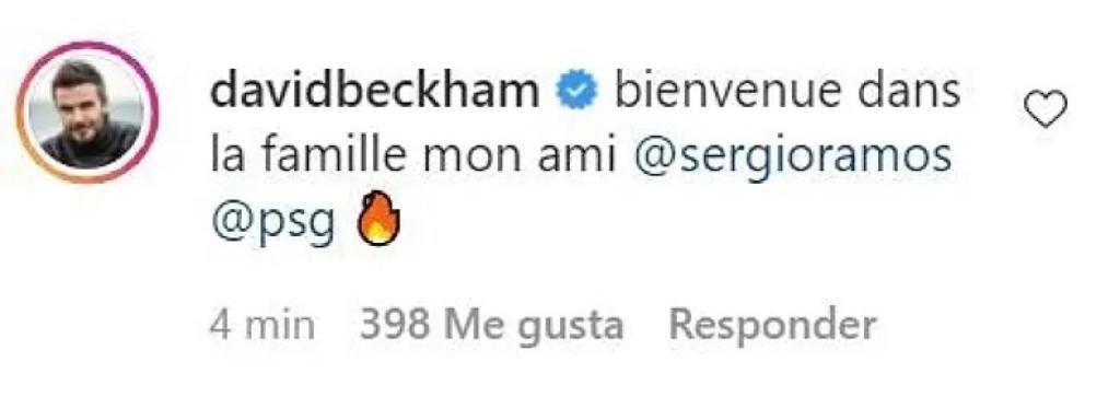 El mensaje de David Beckham a Sergio Ramos