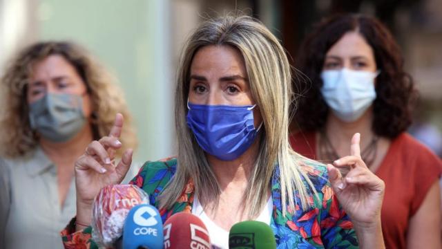 Milagros Tolón en la inauguración de la renovada calle Comercio de Toledo (Foto: Óscar HUERTAS)