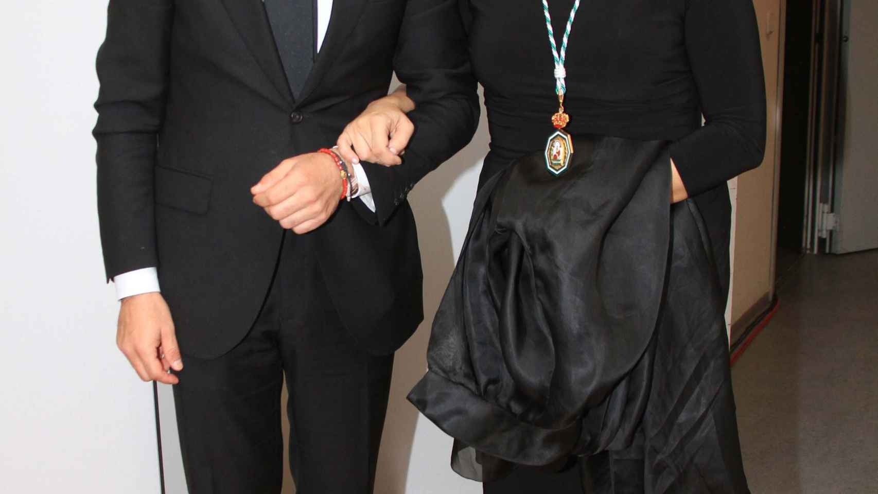 Estrella Morente y Javier Conde en la entrega de Melladas de Oro de Andalucía en 2014.