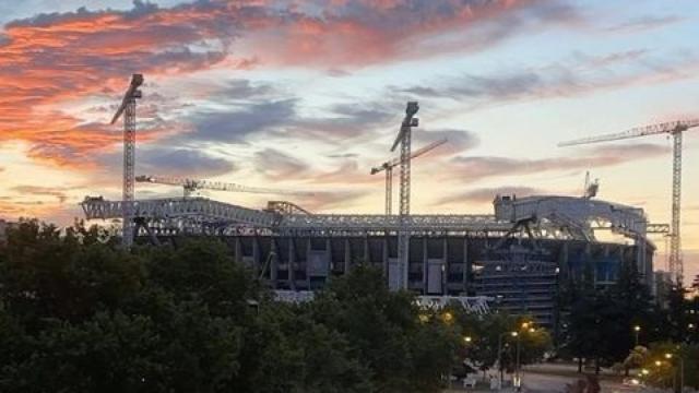 El nuevo Santiago Bernabéu en obras a comienzos de julio de 2021