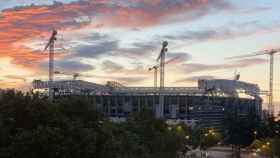 El nuevo Santiago Bernabéu en obras a comienzos de julio de 2021
