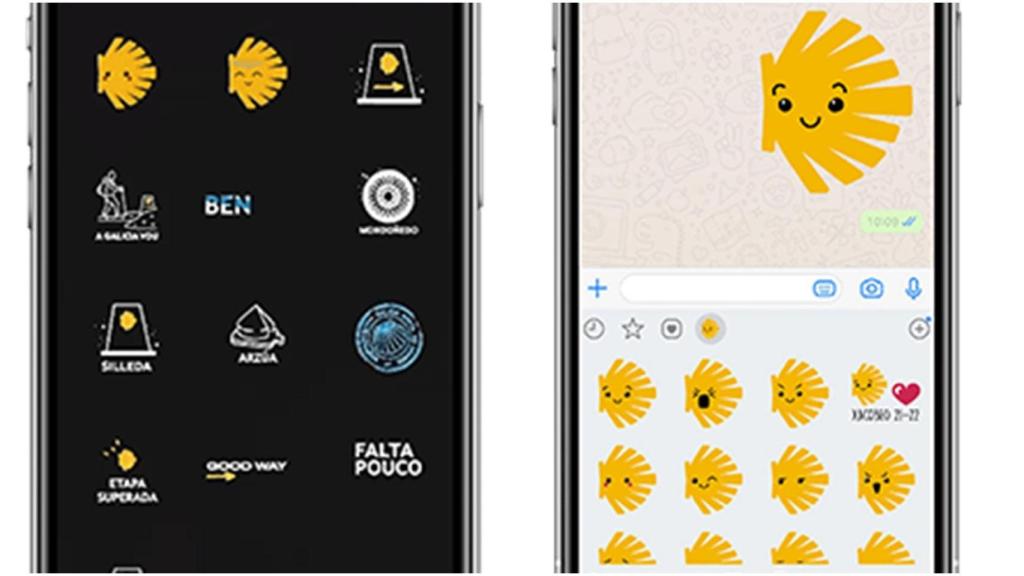 Stickers y gifs del Xacobeo.