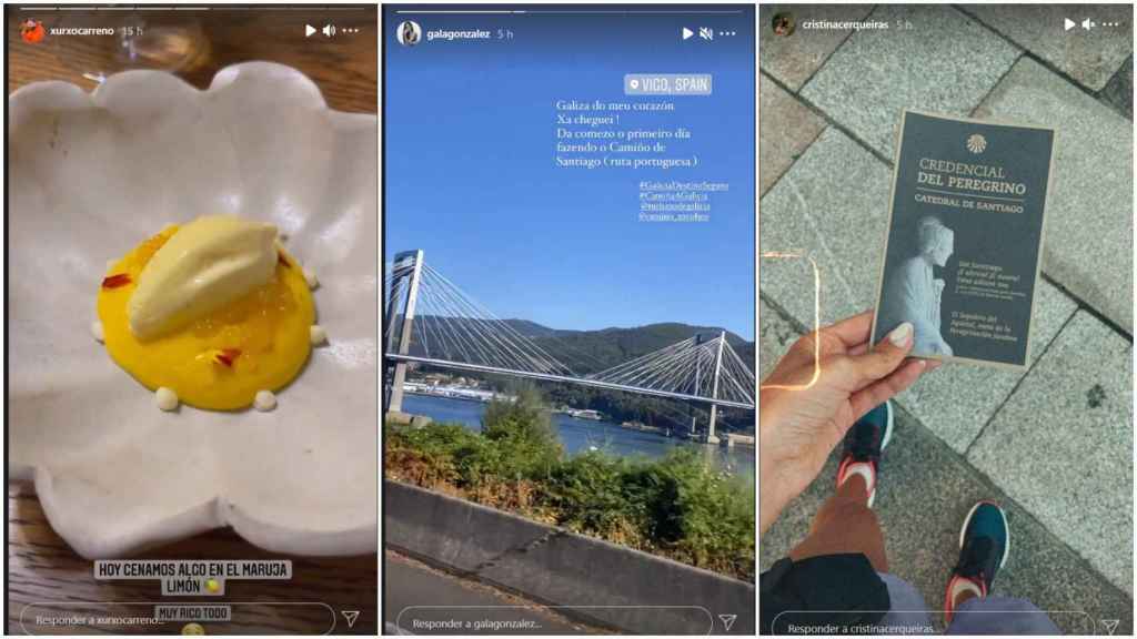 Imágenes de las cuentas de Instagram de los ‘influencers’ que harán el Camino de Santiago