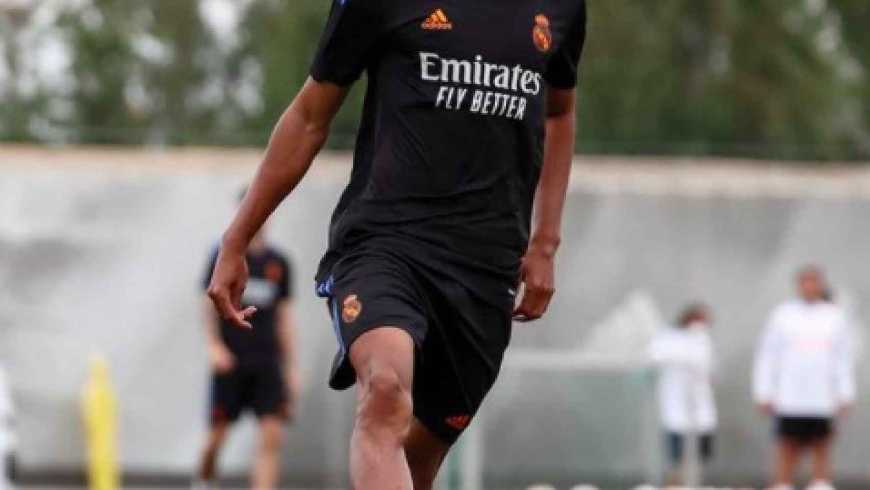 Marvin Park, entrenando con el Real Madrid