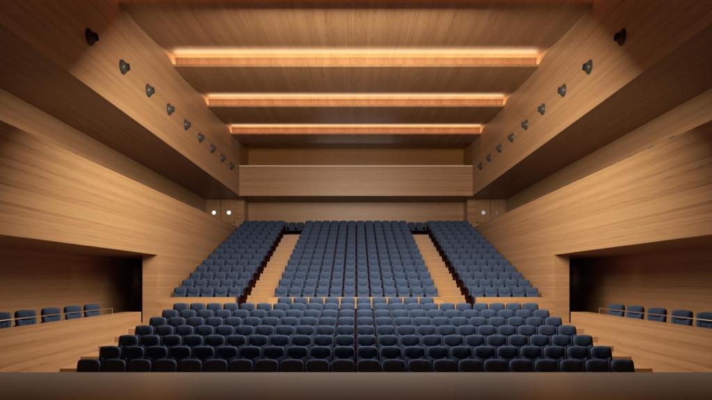 Interior del teatro proyectado.