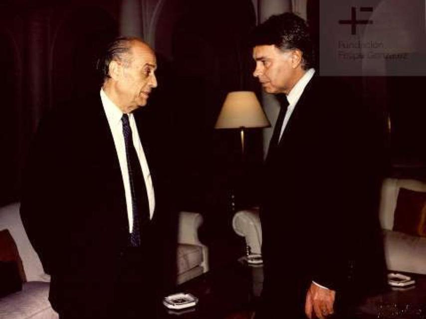 Fernández Ordóñez con Felipe González.