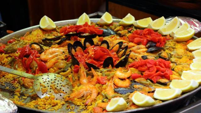 Una paella valenciana.