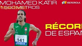 Mohamed Katir logra el récord de España de 1.500 metros
