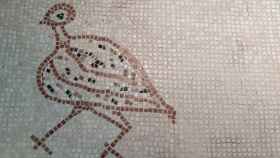 Imagen de un mosaico romano en la Isla de Toralla