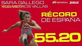 Sara Gallego, récord de España de 400 vallas