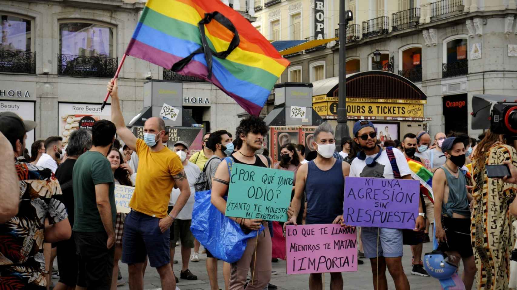 Manifestantes en Madrid.