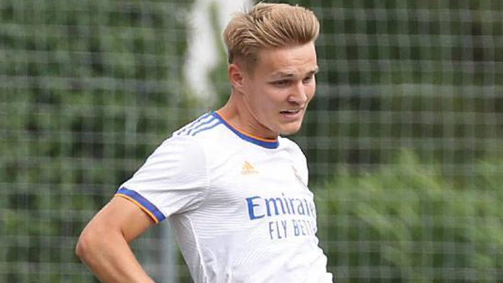 Martin Odegaard, durante el amistoso frente al Fuenlabrada