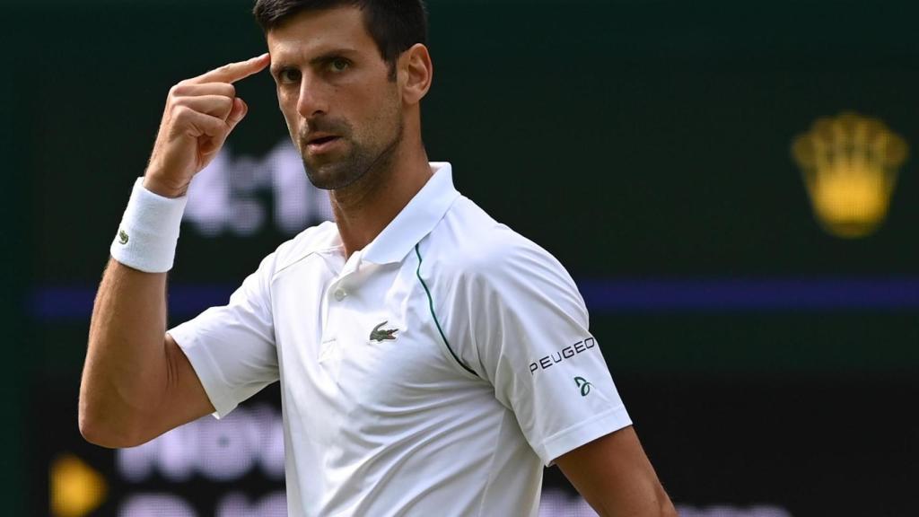 Djokovic, durante la final de Wimbledon.