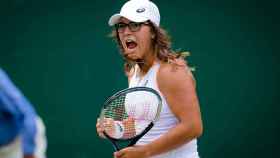 Ane Mintegi celebra su triunfo en Wimbledon