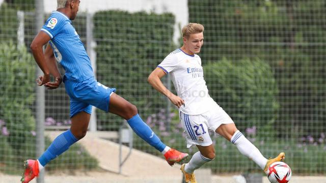 Martin Odegaard, durante el amistoso frente al Fuenlabrada