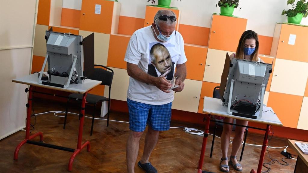 Un centro de votación en Bulgaria.