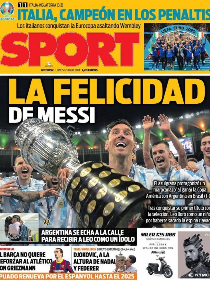 La portada del diario SPORT (12/07/2021)