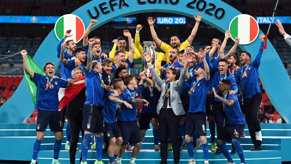 La celebración de Italia después de ganar la Eurocopa a Inglaterra