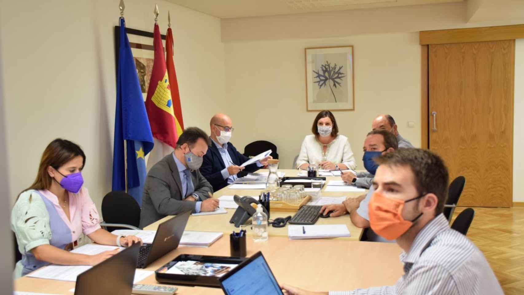 Un instante de la reunión del Consejo de Administración del Instituto de Finanzas de Castilla-La Mancha