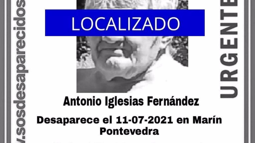 Hallan con vida en Marín (Pontevedra) al hombre de 80 años desaparecido desde el domingo
