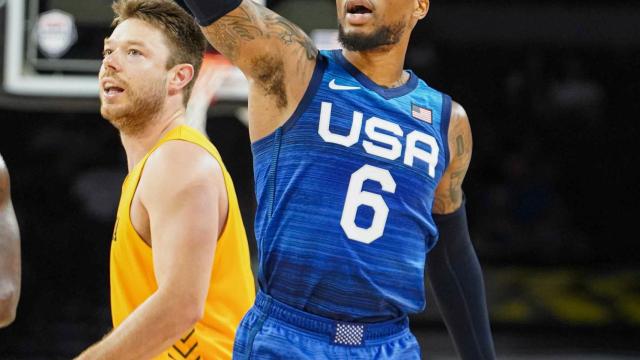 Damian Lillard, durante el partido de preparación para los Juegos Olímpicos frente a Australia