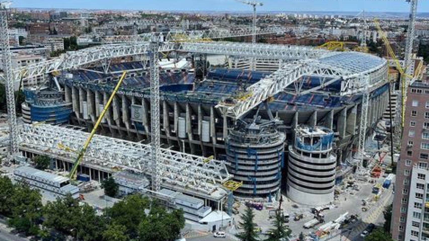 Estadio Santiago Bernabéu, en obras