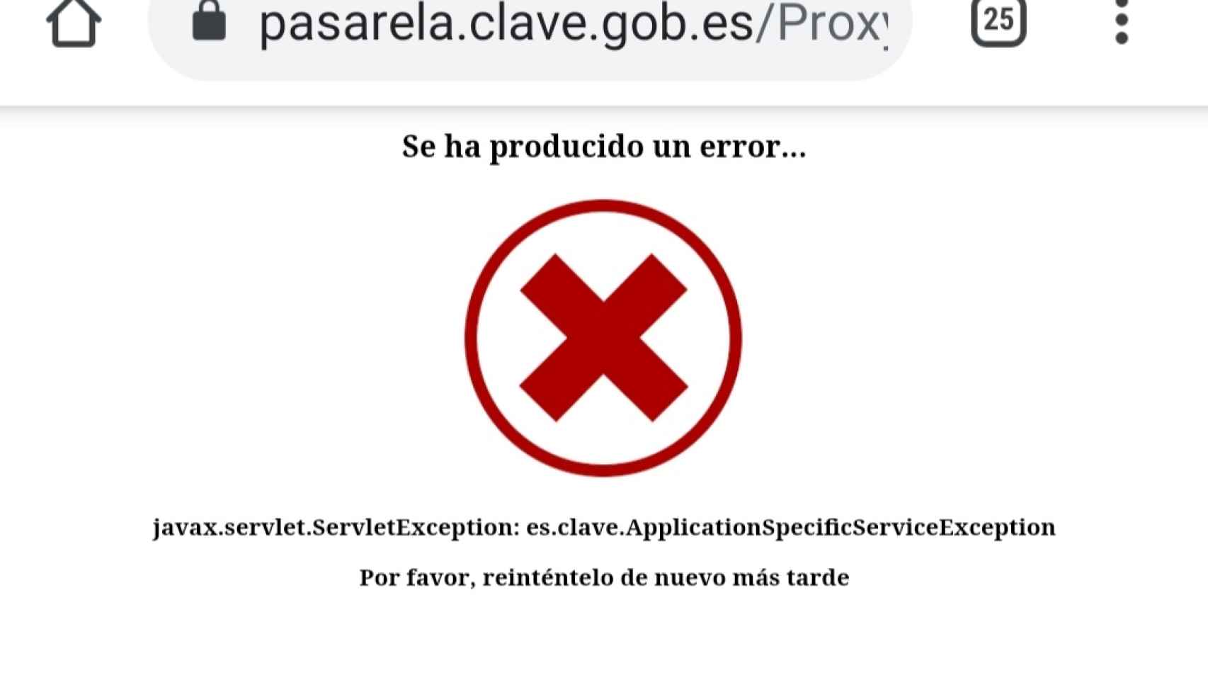 Error en la web de la Comunidad de Madrid para obtener el certificado Covid.