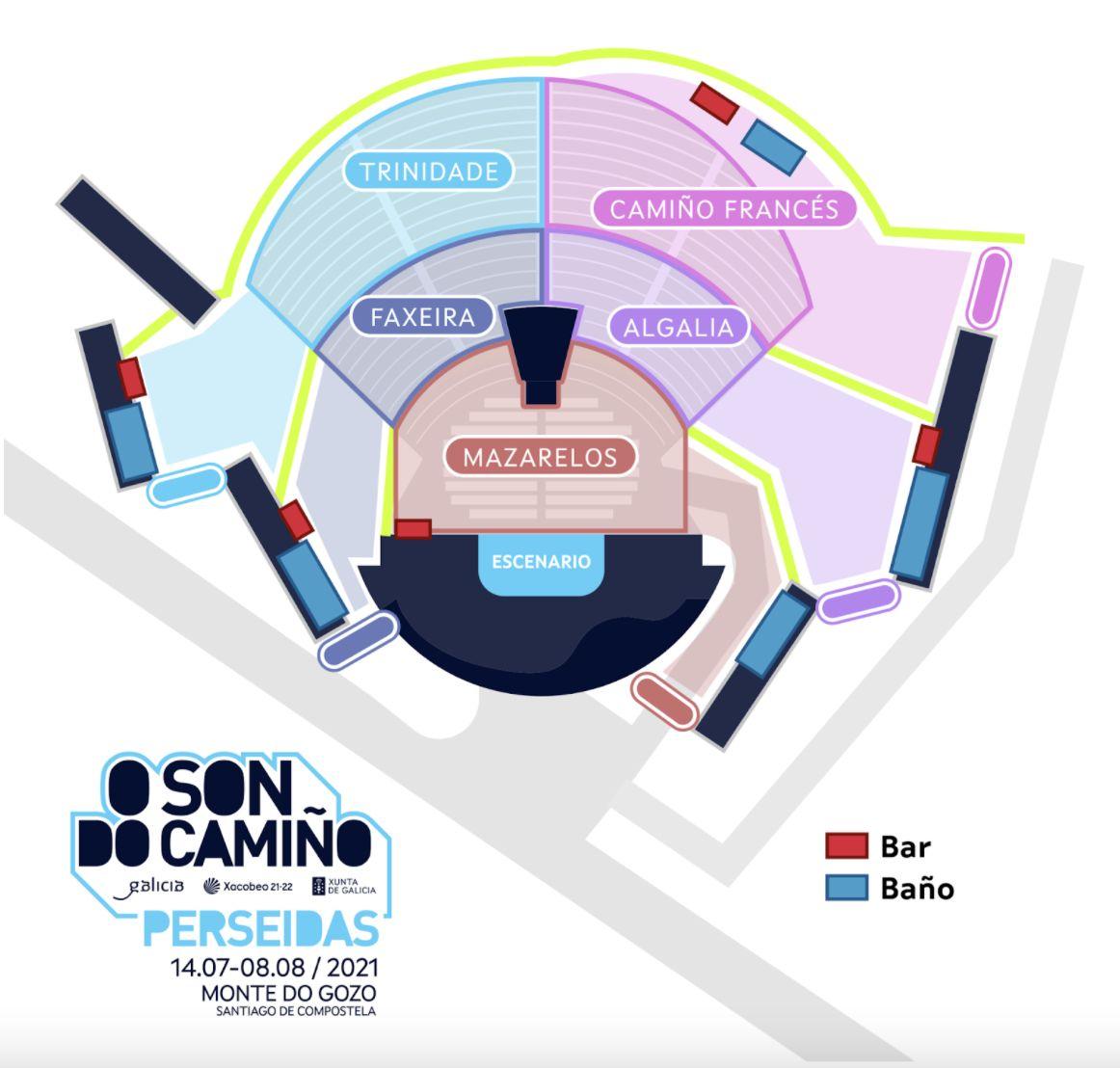 Plano de O Son do Camiño-Perseidas.