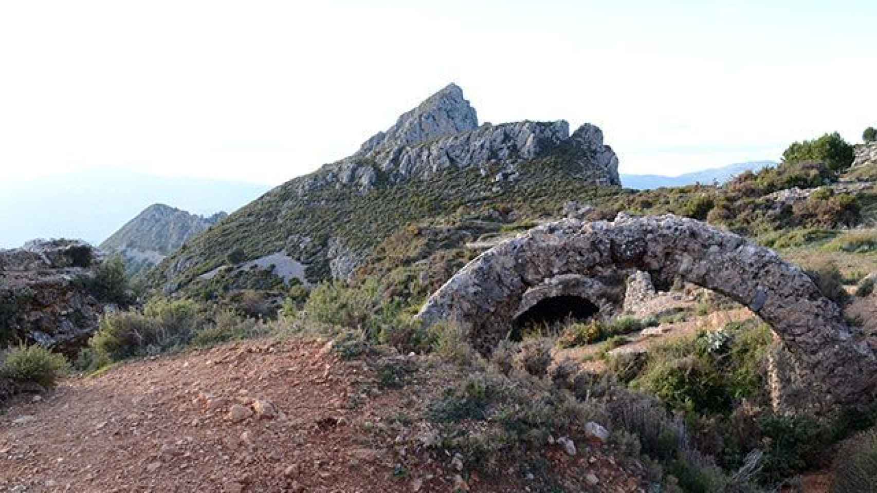 Los restos del fuerte de Bernia.