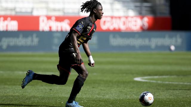 Eduardo Camavinga, durante un partido con el Stade Rennais