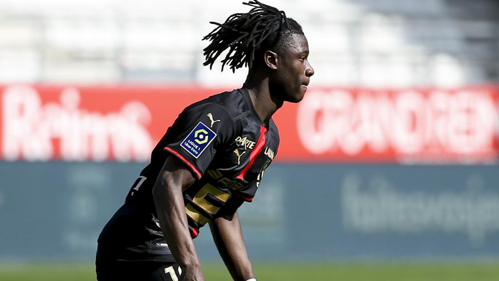 Eduardo Camavinga, durante un partido con el Stade Rennais