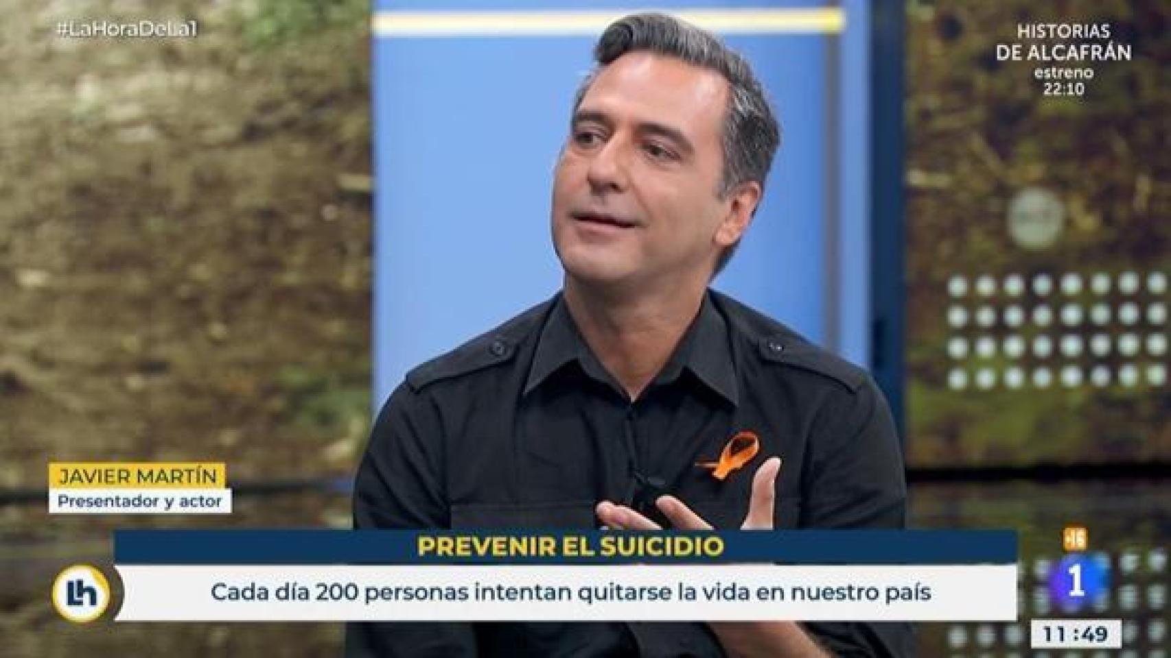Javier Martín contando su dura experiencia en televisión.