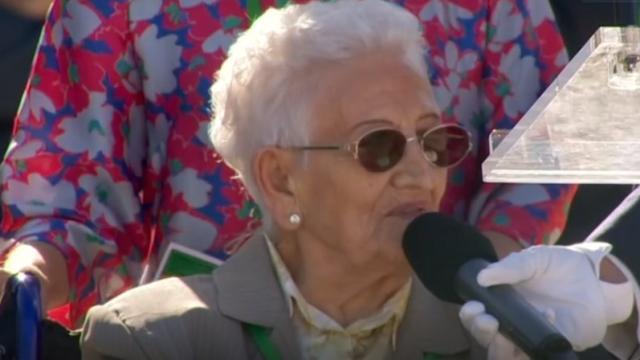 Araceli Hidalgo en el homenaje de Estado a las víctimas de la Covid.