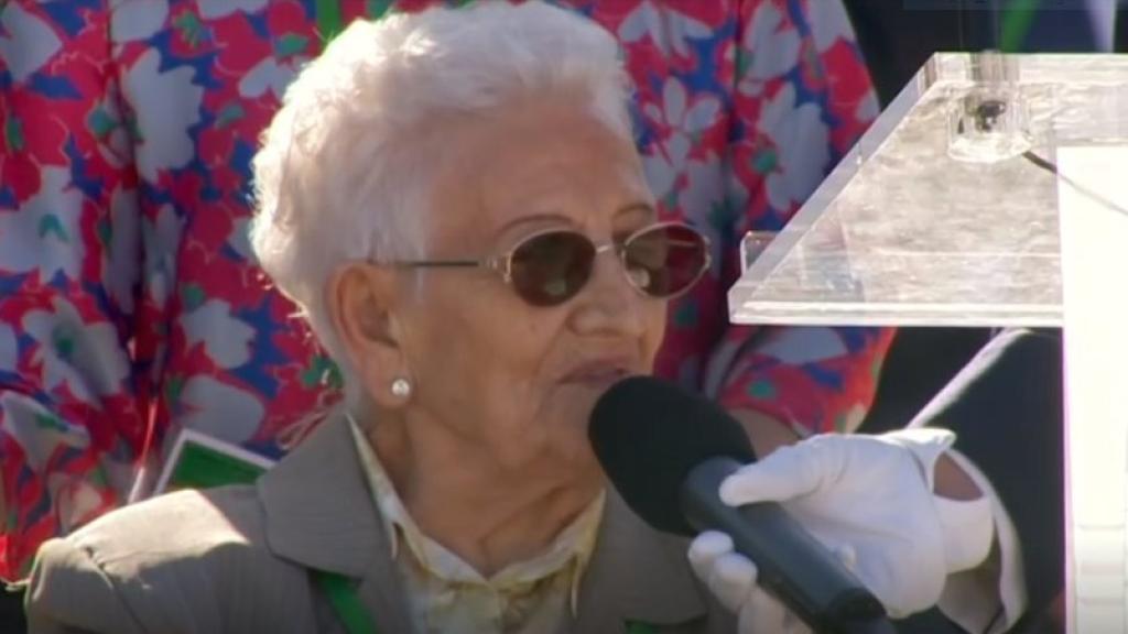 Araceli Hidalgo en el homenaje de Estado a las víctimas de la Covid.