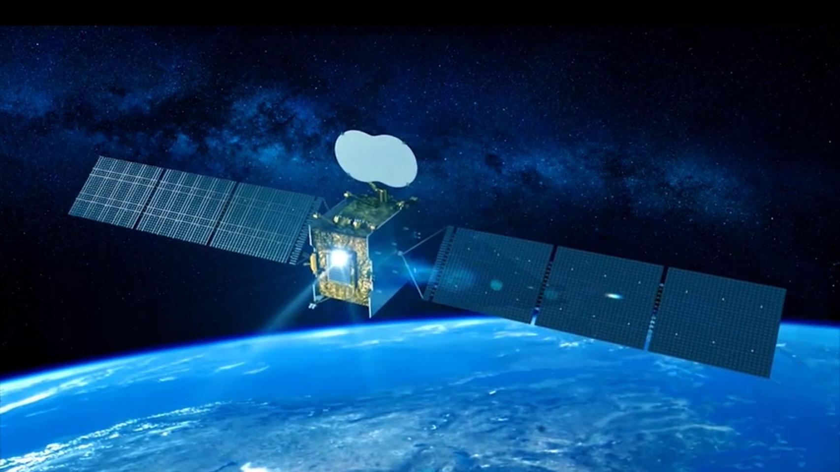 Ilustración del nuevo satélite Quantum, que lanzará este mes la Agencia Espacial Europea.