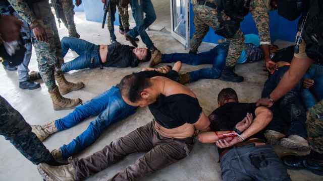 Varios de los detenidos colombianos en Haití.
