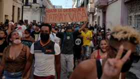 Las protestas en las calles de La Habana.