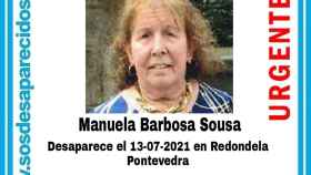 Cartel de la búsqueda de Manuela Barbosa.