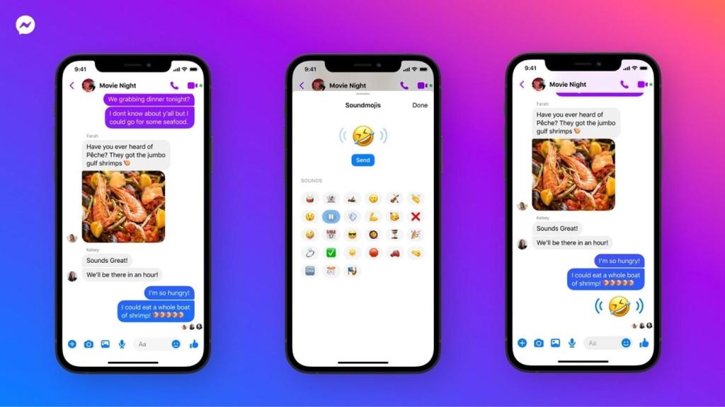 Facebook Messenger emojis sonido