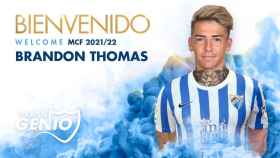 Brandon Thomas, el nuevo fichaje del Málaga CF.