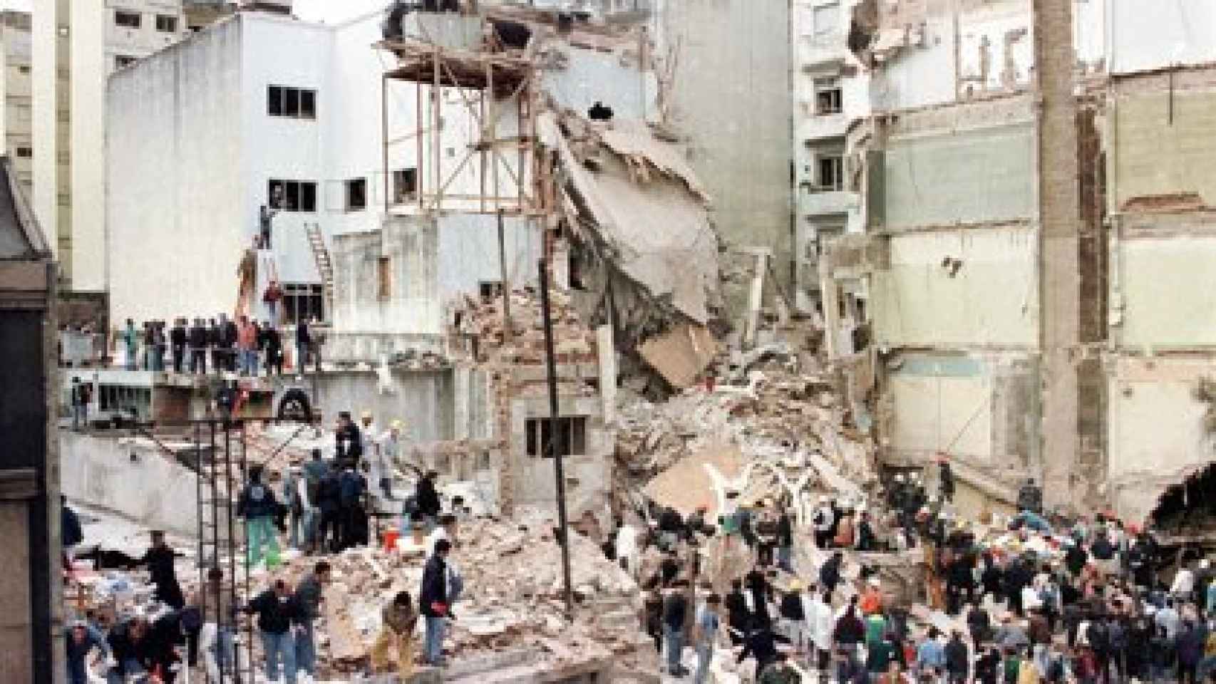 Imagen del atentado de la AMIA.