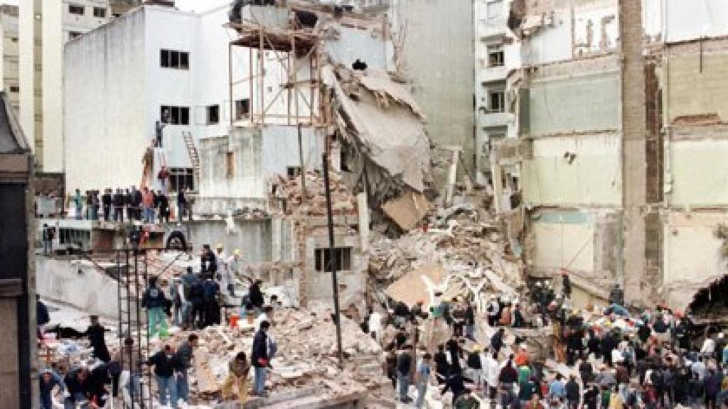 Imagen del atentado de la AMIA.