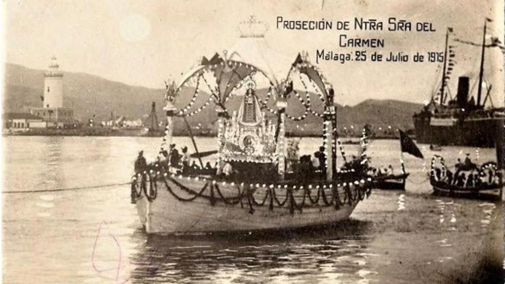 Bendición de las aguas del Puerto de Málaga, 1915