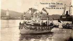 Bendición de las aguas del Puerto de Málaga, 1915