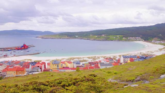 La playa de Laxe (A Coruña).